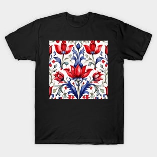 Turkish Tulips Ottoman Pattern T-Shirt